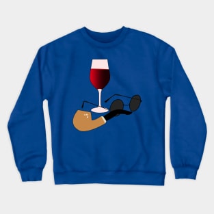 Wine, Pipe and Glasses Crewneck Sweatshirt